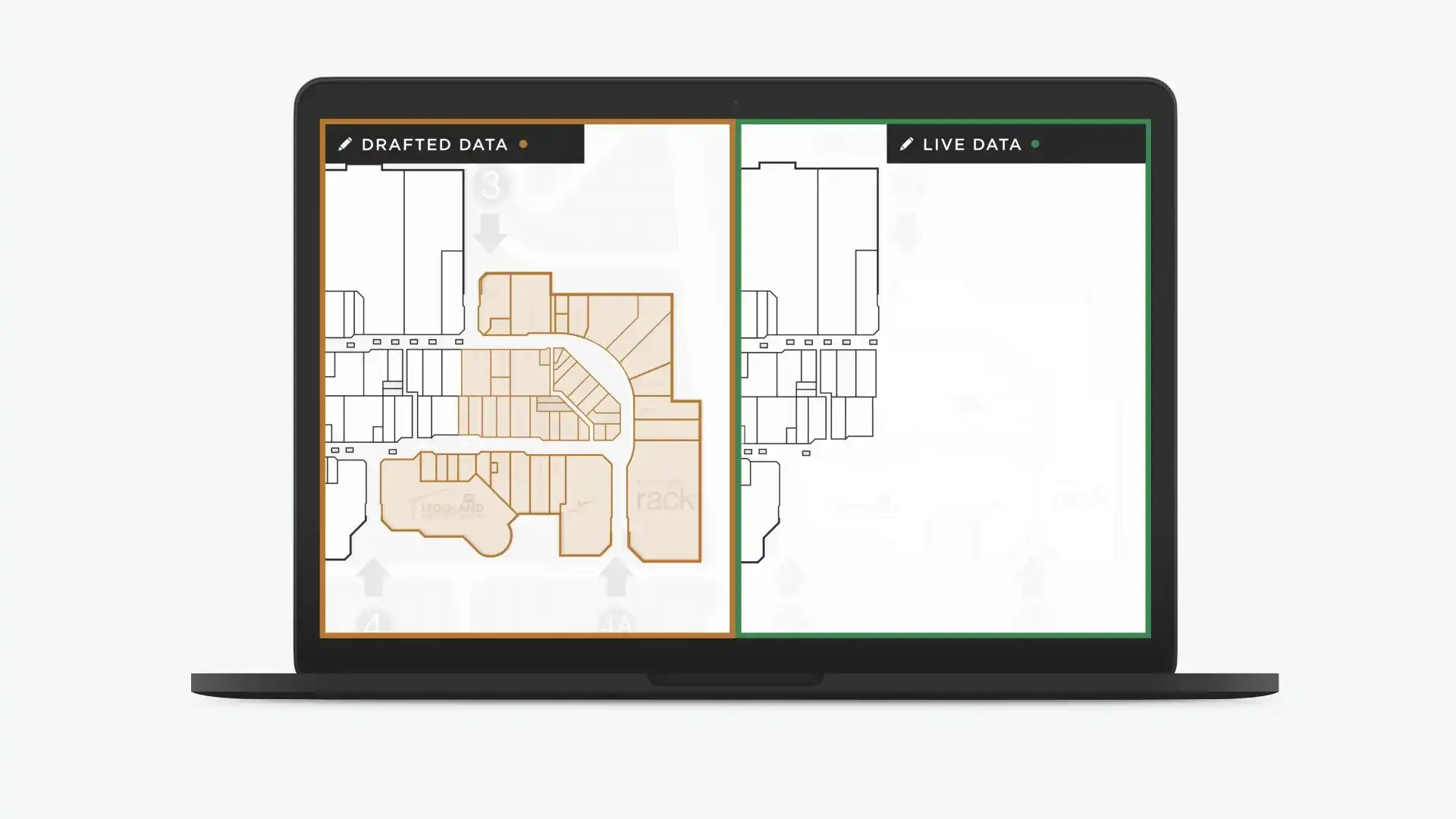 Mappedin CMS displayed on a screen