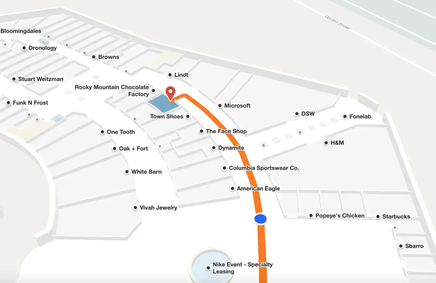 Blue Dot indoor positioning example
