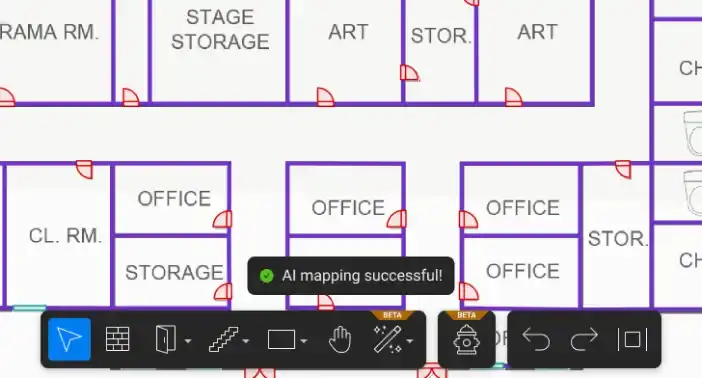 Example of Mappedin AI functionality