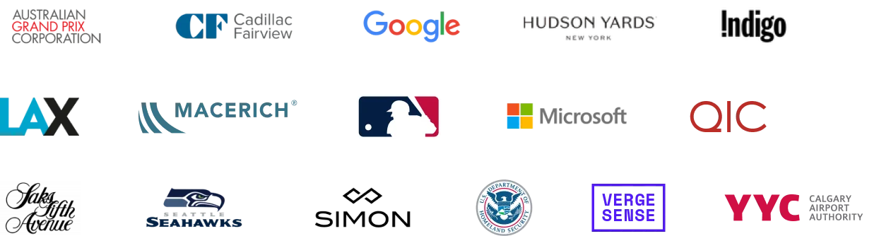 Logos of companies that us Mappedin