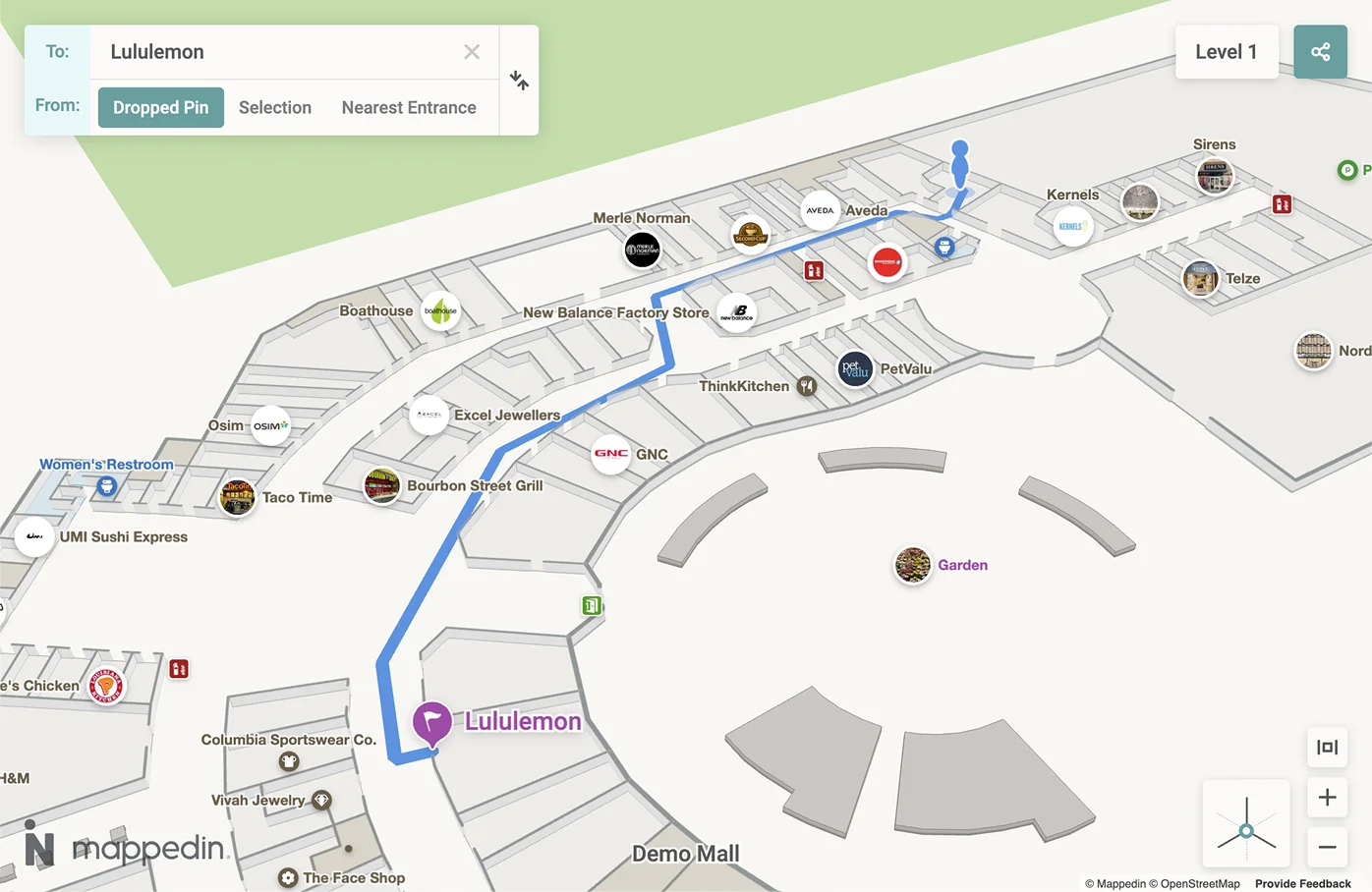 Mappedin Mall Map Example