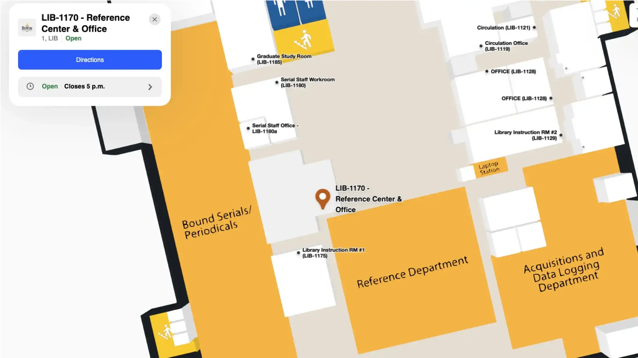 Bowie State University map locations