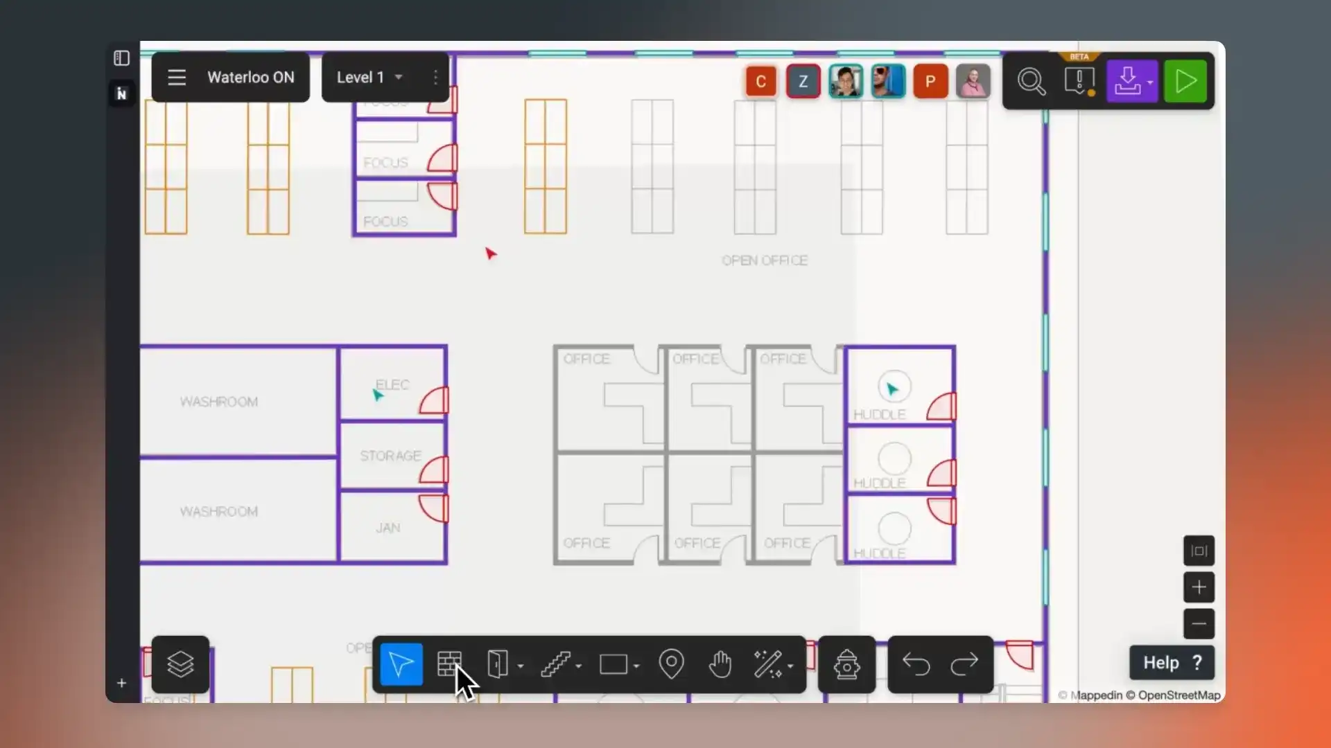 People collaborating on a map design