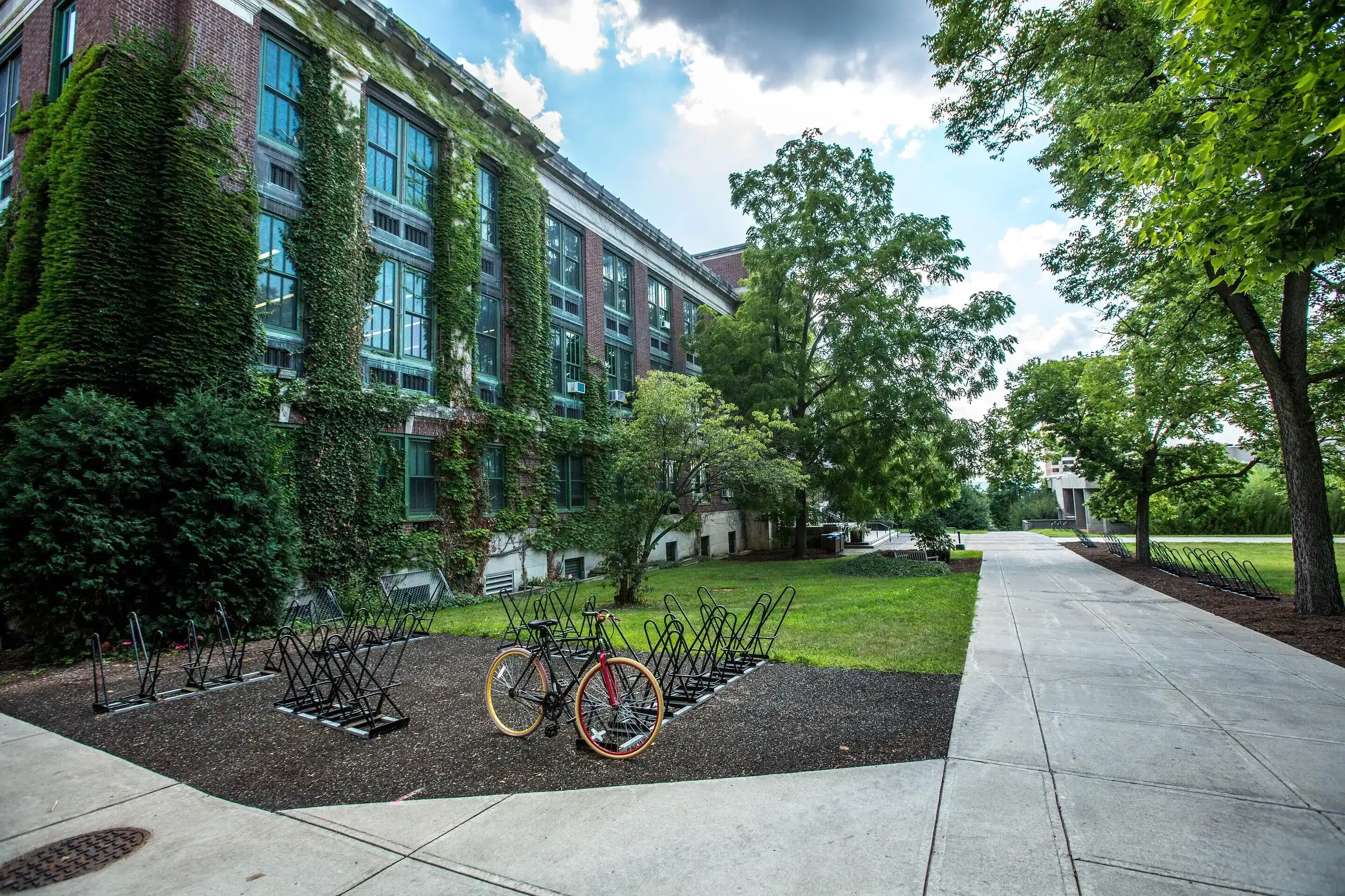 campus building bike