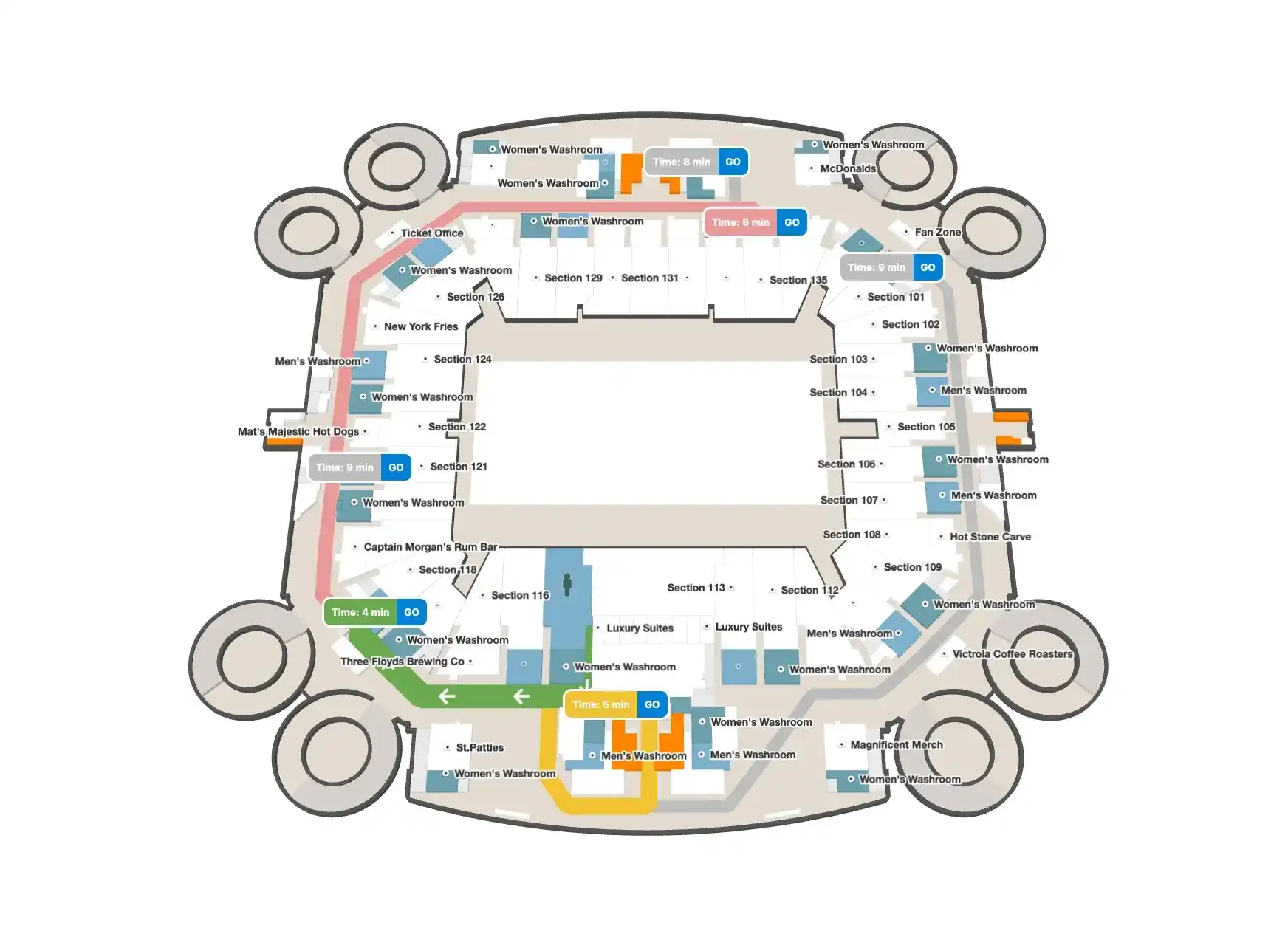 stadium wait times tracking