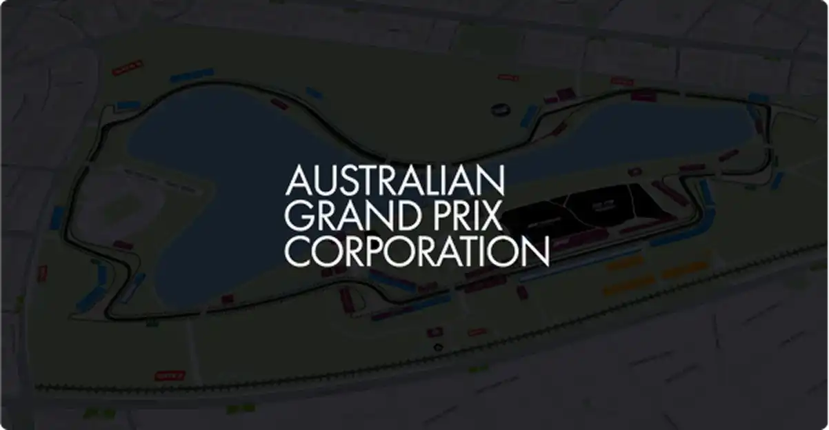 Australian Grand Prix logo and map