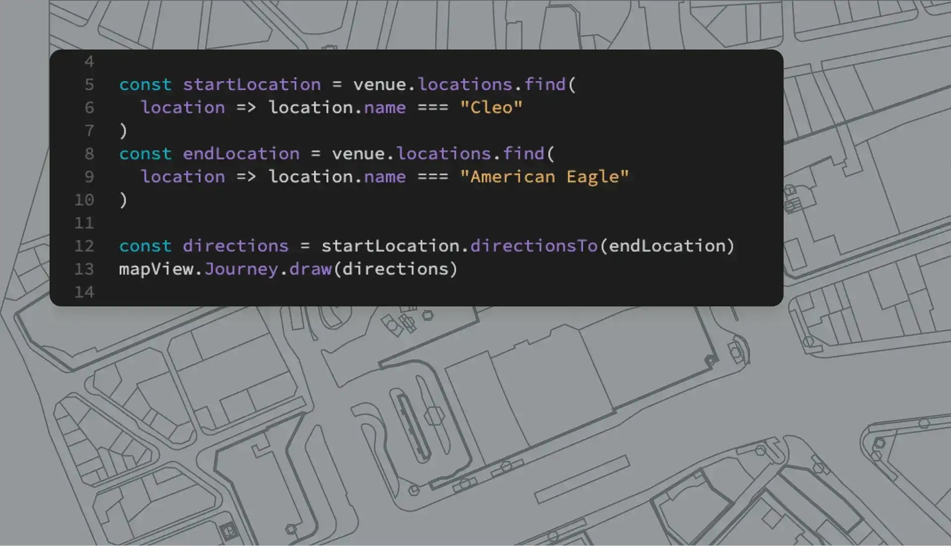 Digital map with HTML code overlay