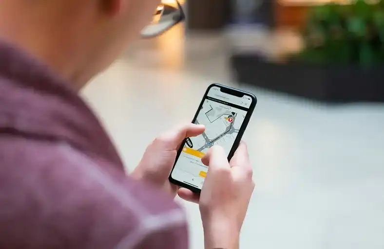 Stock photo of person using a cellphone