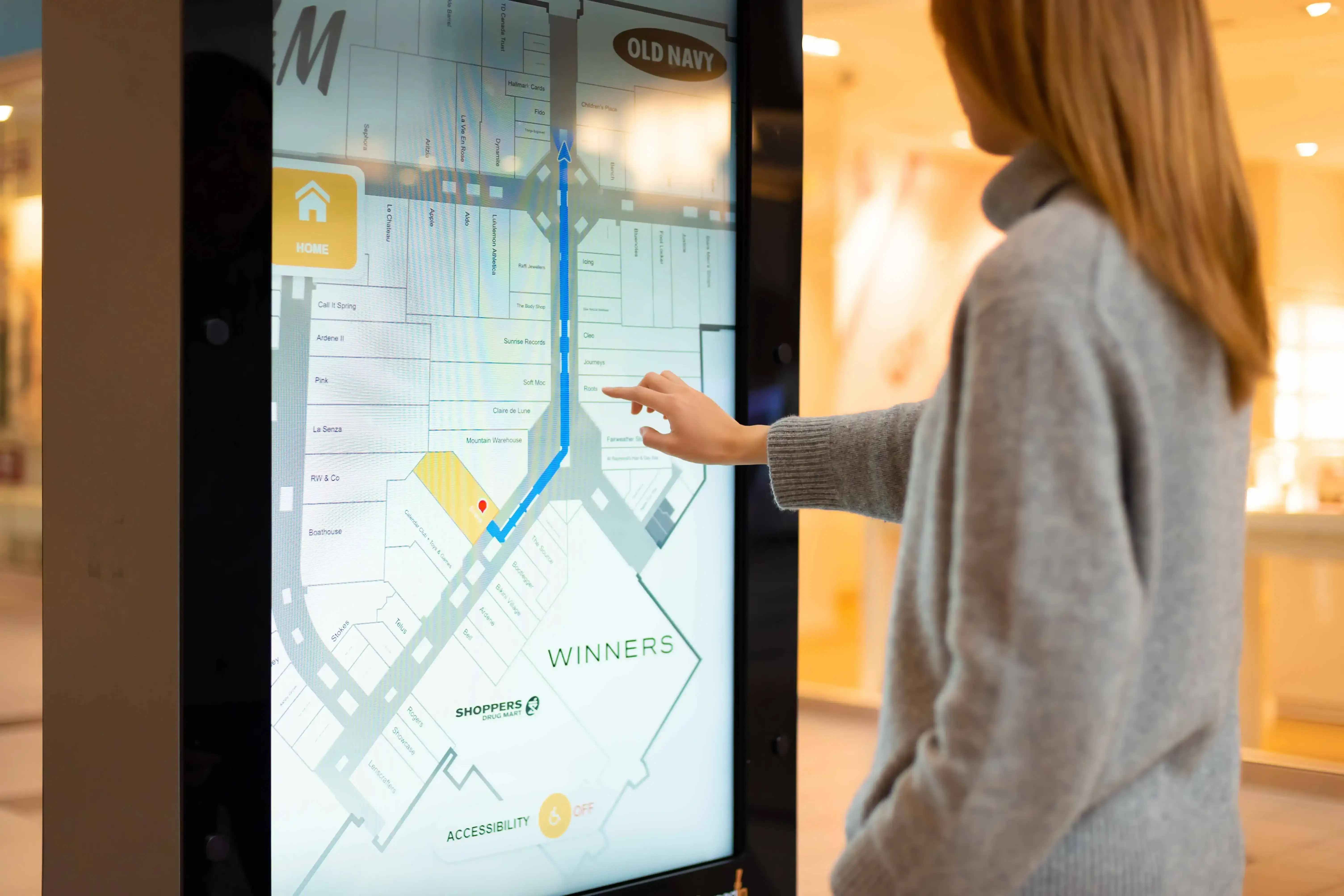 Using digital kiosk directory